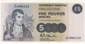 Clydesdale Bank Plc 1 And 5 Pounds 5 Pounds, 28. 6.1989